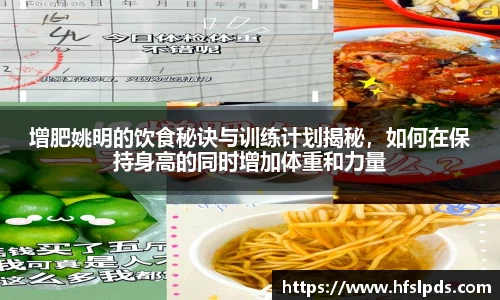 增肥姚明的饮食秘诀与训练计划揭秘，如何在保持身高的同时增加体重和力量